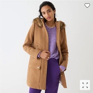 J.Crew Chateau Parka in Stadium Cloth wool: Mustard Tan